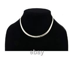 Navajo Collar Necklace 925 Sterling Silver Native American 5.5mm wide C. 80's