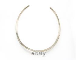 Navajo Collar Necklace 925 Sterling Silver Native American 5.5mm wide C. 80's
