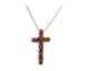 Navajo Cross Necklace 925 Silver Mediterranean Coral Native American Artist C80s