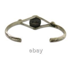 Navajo Cuff Bracelet 925 Silver Turquoise Native American Artist Handmade C. 80's