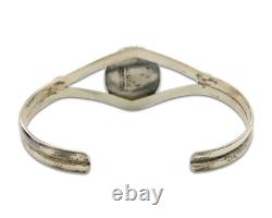 Navajo Cuff Bracelet 925 Silver Turquoise Native American Artist Handmade C. 80's