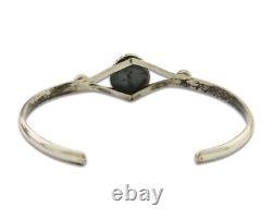 Navajo Cuff Bracelet 925 Silver Turquoise Native American Artist Handmade C. 80's