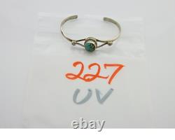 Navajo Cuff Bracelet 925 Silver Turquoise Native American Artist Handmade C. 80's