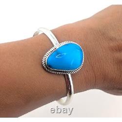 Navajo Cuff Bracelet Handmade Native American Turquoise Silver size 6.5