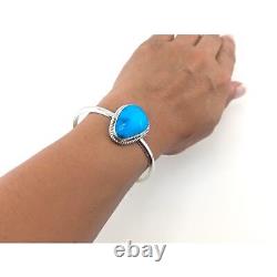 Navajo Cuff Bracelet Handmade Native American Turquoise Silver size 6.5