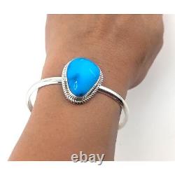 Navajo Cuff Bracelet Handmade Native American Turquoise Silver size 6.5