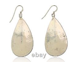 Navajo Dangle Earrings 925 Silver Blue Native American Artist C. 80's