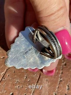 Navajo Diamond Star Sterling Silver Ring Size 8 Signed