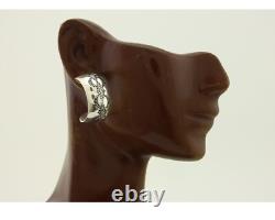 Navajo Earrings 925 Silver Half Hoop Handmade Native American Artist C. 80's