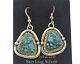 Navajo Earrings 925 Silver Natural Turquoise Native American Artist C. 80's
