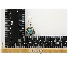 Navajo Earrings 925 Silver Natural Turquoise Native American Artist C. 80's