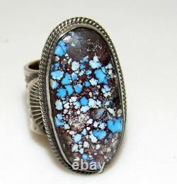 Navajo Gem Grade Golden Hills Turquoise Ring Sz 8 Sterling Sunshine Reeves