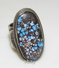 Navajo Gem Grade Golden Hills Turquoise Ring Sz 8 Sterling Sunshine Reeves