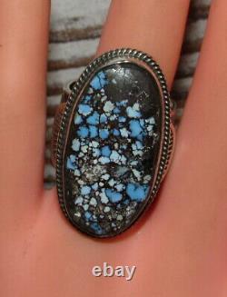 Navajo Gem Grade Golden Hills Turquoise Ring Sz 8 Sterling Sunshine Reeves