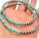 Navajo Green Turquoise Heishi Beads & Navajo Pearls Necklace 18 Handmade Native