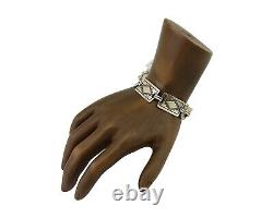 Navajo Hamdmade Link Bracelet 925 Silver Native American Artist C. 80's