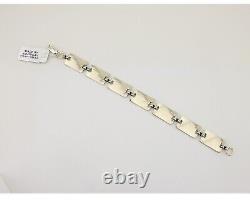 Navajo Hamdmade Link Bracelet 925 Silver Native American Artist C. 80's