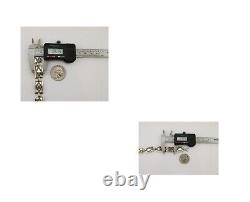 Navajo Hamdmade Link Bracelet 925 Silver Native American Artist C. 80's