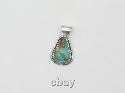 Navajo Handmade Pendant Native American Sterling Silver & Turquoise