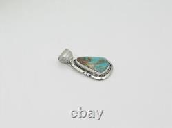 Navajo Handmade Pendant Native American Sterling Silver & Turquoise