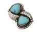 Navajo Handmade Ring 925 Silver Natural Tuquoise Native American Artist C. 80's