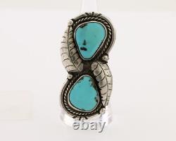 Navajo Handmade Ring 925 Silver Natural Tuquoise Native American Artist C. 80's