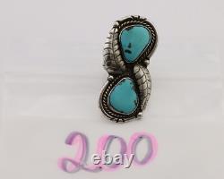 Navajo Handmade Ring 925 Silver Natural Tuquoise Native American Artist C. 80's