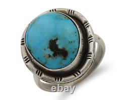 Navajo Handmade Ring 925 Silver Turquoise Native American Artist C. 80's