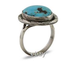 Navajo Handmade Ring 925 Silver Turquoise Native American Artist C. 80's