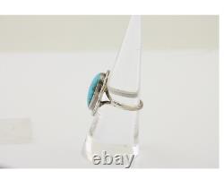 Navajo Handmade Ring 925 Silver Turquoise Native American Artist C. 80's