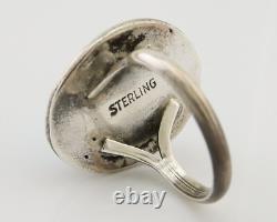 Navajo Handmade Ring 925 Silver Turquoise Native American Artist C. 80's