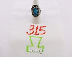 Navajo Handmade Ring 925 Silver Turquoise Native American Artist C. 80's