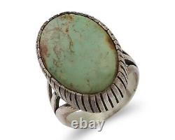 Navajo Handmade Ring 925 Silver Turquoise Signed Native American C. 80's