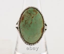 Navajo Handmade Ring 925 Silver Turquoise Signed Native American C. 80's