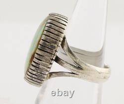 Navajo Handmade Ring 925 Silver Turquoise Signed Native American C. 80's