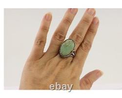 Navajo Handmade Ring 925 Silver Turquoise Signed Native American C. 80's
