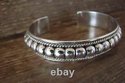 Navajo Indian Jewelry Sterling Silver Bracelet by Thomas Charley