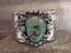 Navajo Indian Nickel Silver & Turquoise Bracelet By Cleveland