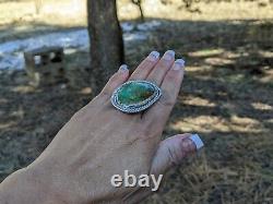 Navajo Jewelry Ring Kingman Turquoise sz 9 US Native American Southwest