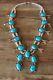 Navajo Jewelry Turquoise Squash Blossom Necklace By Jackie Cleveland