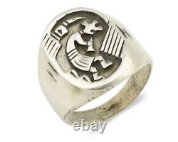 Navajo Kokopelli Ring. 925 Silver Handmade Native American Artist C. 1980's
