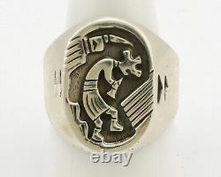 Navajo Kokopelli Ring. 925 Silver Handmade Native American Artist C. 1980's