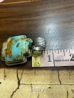 Navajo Large Blue Kingman Turquoise Plus Pendant Bernita Begay