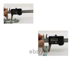 Navajo Link Bracelet 925 Silver Kingman Turquoise Native American Artist C. 80's