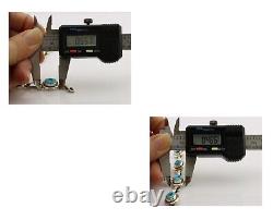 Navajo Link Bracelet 925 Silver Sleeping Beauty Turquoise Native American C80s