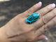 Navajo Malachite Chrysocolla Oval Ring Sterling Silver Native American Sz 6.75us