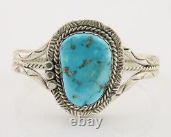 Navajo Morenci Turquoise Bracelet 925 Silver Artist Native American C. 80's