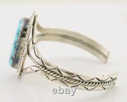 Navajo Morenci Turquoise Bracelet 925 Silver Artist Native American C. 80's