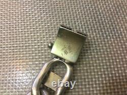 Navajo Native American C Lee Signed Sterling Silver Chain Link Bracelet 6 1/4