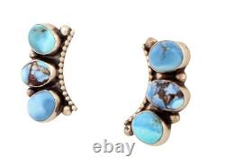 Navajo Native American Golden Hills Turquoise Earrings by Garcia SKU233184